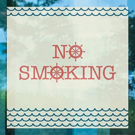 CGSignLab | „Без пушење -наутички бран“ прозорецот за лепење | 5 x5