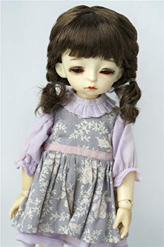 Перики за кукли JD571 16-18cm 6-7inch Паметно плетенка мини ана-синтетички мохер Јосд БЈД Кукли со перики