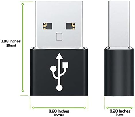 USB-C женски до USB машки брз адаптер компатибилен со вашиот LG VS987 за полнач, синхронизација, OTG уреди како тастатура, глушец, поштенски