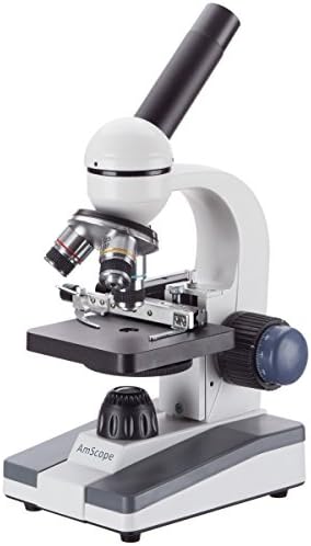 Амскоп Соединение Монокуларен Микроскоп, WF10x И WF25x Окулари, 40x-1000x Зголемување &засилувач; Претходно Исчистени Празно Земјата