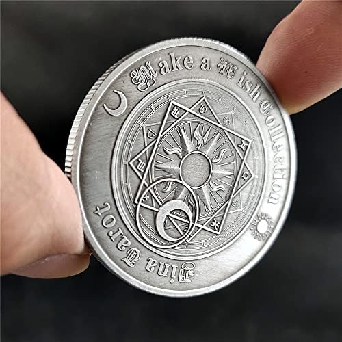 Соstвездието со висок ладен и немилосрден стил комеморативни монети ретро сребрени тароти монети на Сонцето Бога има среќа
