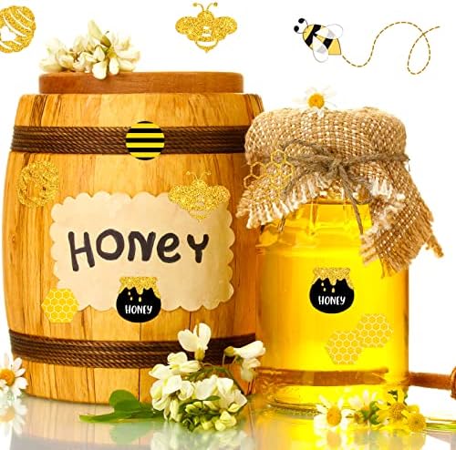 540 парчиња пчели конфети златни сјајни пчели ленти ленти конфети жолти црн круг конфети саќе шестоаголник конфети за пчела тематска