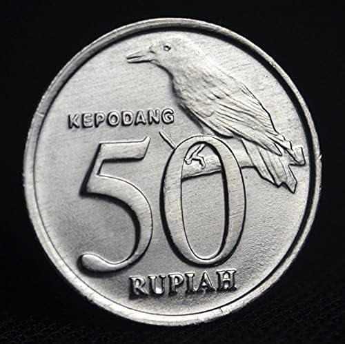 Индонезија 50 Рупија Монети. Индонезиски Кингфишер Монети 1999 Нови Алуминиумски Странски Монети