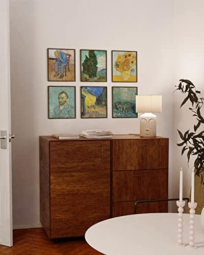 Haus and Hues 8x10 Shight Frame Set од 6-8x10 рамки сет од 6, поставени рамки за слики со темно дрво, 6 8x10 Рамки за слики