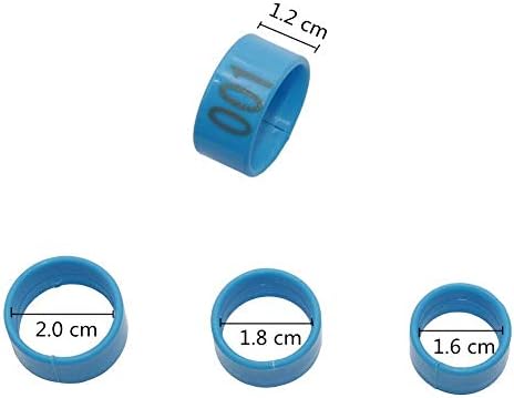 Zboro 100 парчиња Внатрешен дијаметар 1,6cm/1,8cm/2.0cm Пластика со отворен тип пилешко патка гуска дигитална прстен за стапало