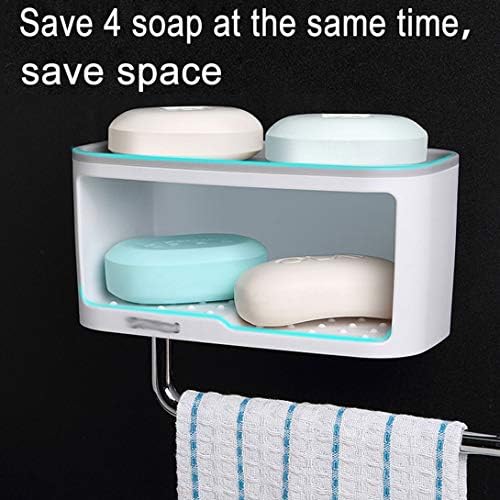 Линрус Двоен слој држач за држач за сапун за чување на хартија платформа платформа за сапун кутија голема сад сапун сапун сапун, зелена боја,