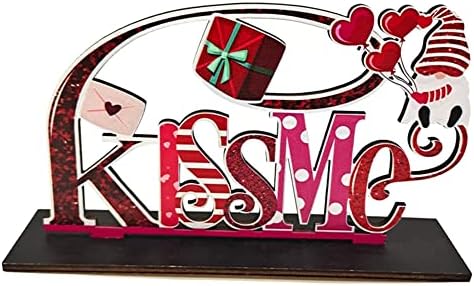 Соочете Се Со Повеќе 6 Парчиња Украси За Маса За Денот На Вљубените Дрвени Знаци Бидете Мои Љубов Бакни МЕ XOXO Среќен Ден На Вљубените