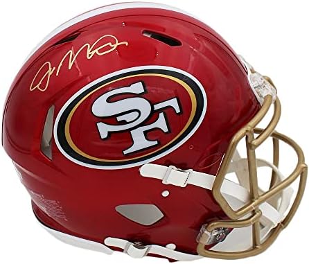 Џо Монтана Потпиша Сан Франциско 49ерс Брзина Автентични Флеш Мак Шлем-Автограм Нфл Шлемови