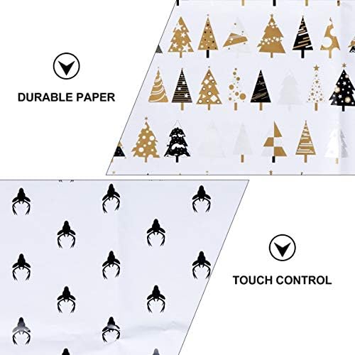 Запостави 10 парчиња Божиќен подарок за завиткување хартија за хартија за ткиво на дрво, претставува пакет за пакување на бонбони за дома занаетчиски
