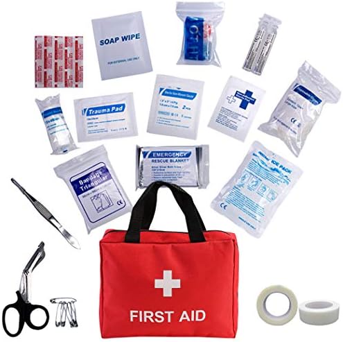 Autacc 2 Pack Најлон прва помош празен комплет, компактен и лесен торба за прва помош за итни случаи дома, канцеларија, автомобил,