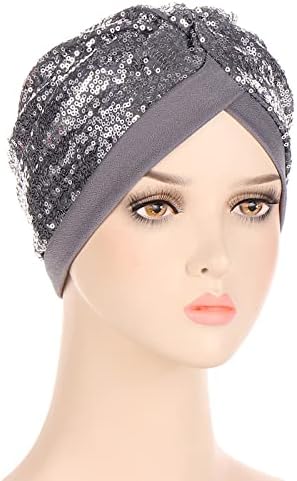 Womenените муслимански турбан хејтови секвенци за коса, капа на шал на главата, шарена капаче за бејзбол капа