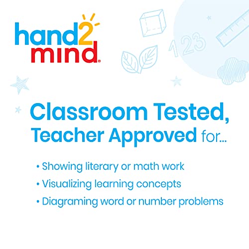 Hand2mind двострана под -графичка мат, подна математика, винил кат мат за училиште, материјали за наставници, манипулативи за математика, материјали