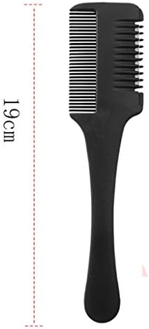 Wpyyi црн чешел ， двострана сечење чешла со не'рѓосувачки челик двострана чешел за стилизирање на коса за домашен салон за домашен салон