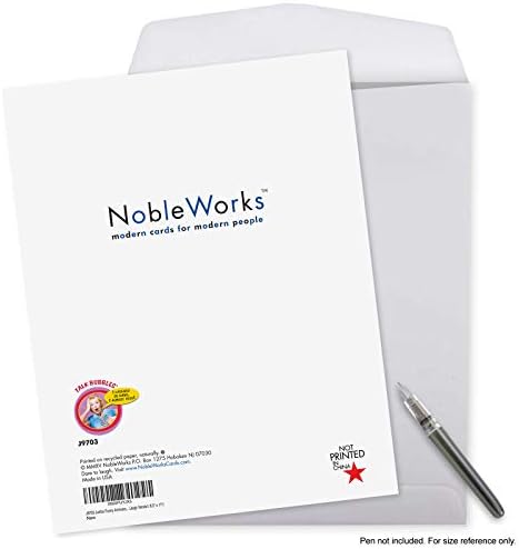 NobleWorks - 1 jumbo хумористична годишнина честитка 8,5 x 11 инчи со плик пар, сопруг, сопруга, родители честитки за нејзината