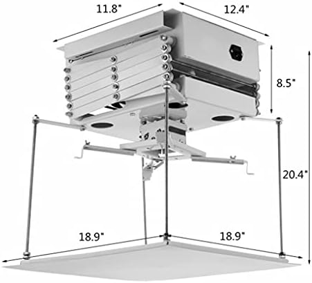 3ft 66.14 Lbs Држач За Проектор Држач Електричен Далечински Управувач Лифт Инсталација На Таванот За Кино Сали За Состаноци Училница