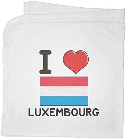 Азиеда „Јас го сакам Луксембург“ памучно бебе ќебе / шал