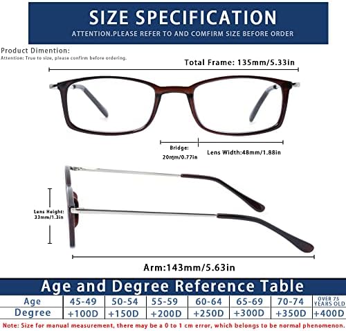 3 пакувања со блокирање на сина светлина за читање TR90 Ултра тенки очила Компактни рамни преклопливи преносни читатели за жени мажи