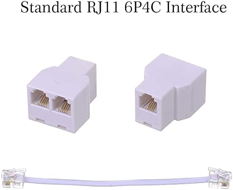 Сплитер за телефонски приклучок, сплитер на телефонска линија VCall, сплитер на RJ11, сплитер на телефонски кабел, сплитер на телефонска линија RJ11 6P4C машки до 2 пат кабел
