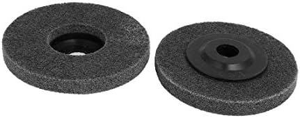 Алатки за полирање со 4-инчни најлонски ротациони тркала за полирање на тркала црна 2 парчиња (4 'најлон ротирачки тркала за полирање Подложни алатки за тампони црни