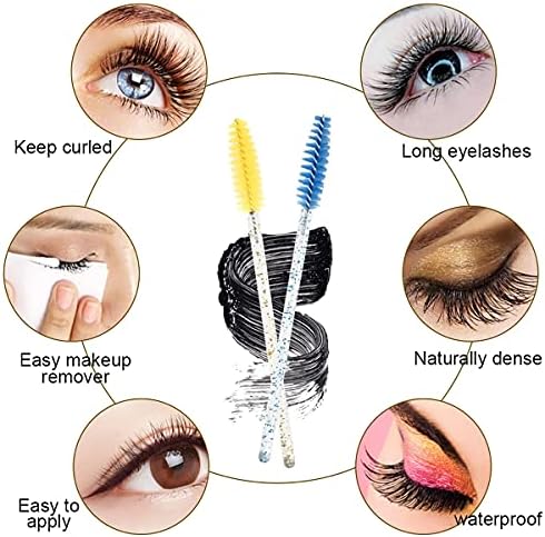 ECYC 100 парчиња за еднократна употреба шминка за шминка за усни веѓи четки за трепки за трепки маскара маскара стапчиња за четка за