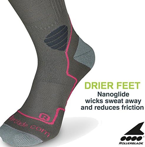 Машки чорапи со високи перформанси Rollerblade, внатрешно лизгање, мулти спорт, црно и црвено