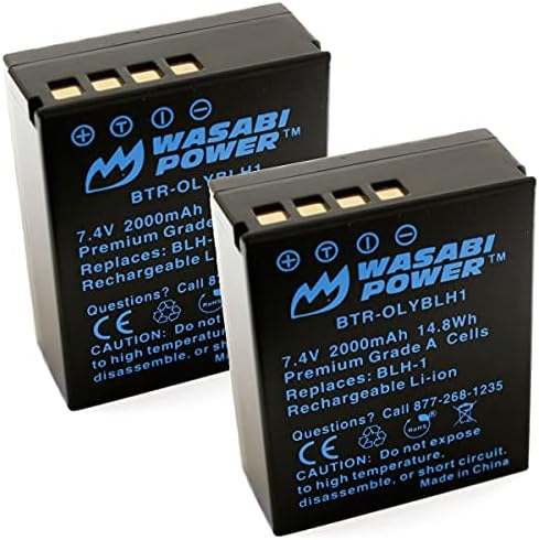 Батерија за напојување Wasabi за Olympus BLH-1 и Olympus OM-D E-M1 Mark II, OM-D E-M1 Mark III, OM-D E-M1X