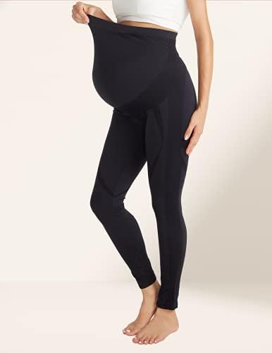 Момкози женски хеланки за породилно непрекинато над хеланките за бременост во стомакот за жени тренингот јога активни панталони