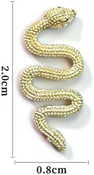 10 парчиња/Поставете деликатен шарм за нокти, форма на змија сјај, украс за нокти, DIY накит Сјај минималистички накит за змија