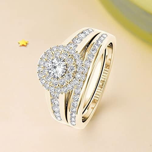 Прстени за жени 2023 година роденденски подароци циркон прстени класични и двојки европски инкрутирани американски прстени за накит