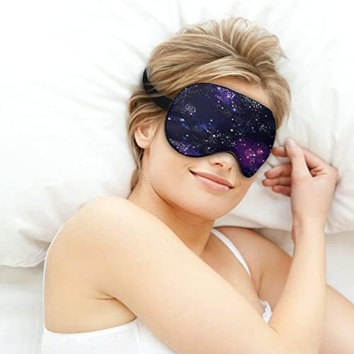 Вселенска галаксија соstвездие со спиење за слепите маски, симпатична сенка за очи, смешна ноќна покривка со прилагодлива лента за жени мажи