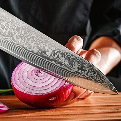 4 Големина Месо Gyuto VG10 67 Слој Дамаск Челик Кујна Месар Сечење Храна Зеленчук Готвач сет кујна блок сетови