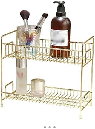 Quanjj ковано железо бања countertop решетката за складирање на козметика за складирање на решетки за миење садови за миење садови за миење