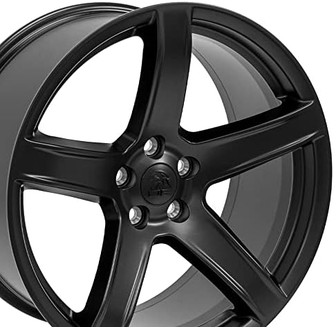 ОЕ Wheels LLC 20 инчен облик се вклопува во Dodge Challenger SRT Wheel DG22 20X9.5 Satin Black Wheel Hollander 2640