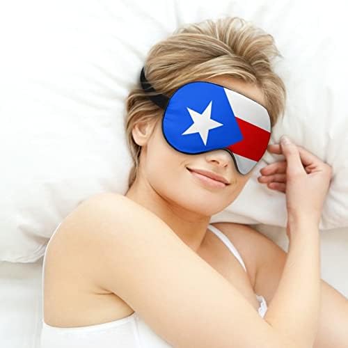 Знаме на порторико Мека Маска За Очи Покријте Ефективно Засенчување Удобност На Очите Маска за Спиење Со Еластичен Прилагодлив Ремен