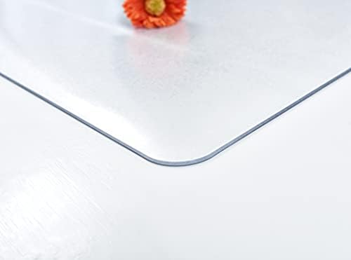 Juntee дебелина од 1,5мм 35,4 x15,7 инчи замрзнати чиста табела за заштитник на табелата, биро подлога мат, правоаголна пластична