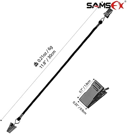 Задржување на капакот на капакот на капакот за риболов Samsfx, со метален држач за ветровити клипови 3 парчиња во пакет