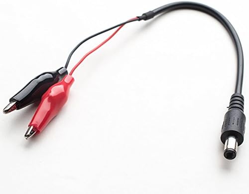Генерички 5,5x2.1 mm DC барел машки приклучок до двојно алигаторски клипови адаптер за конектор за конектор
