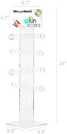Fifturedisplays® Plexiglass акрилик со нараквици со 8-ленти за нараквици Таблети за накит на накит 15398