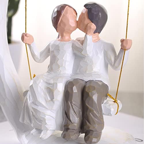 Ибвел романтична двојка фигурини во loveубов со сопругата подароци од сопругот насликан подарок за слатка двојка за Денот на вineубените,