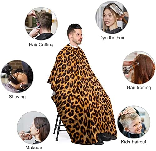 Animalивотински леопард принт на возрасни Бербер Кејп Кејп Лесна стилизирање на коса Кејп Кејп Фризери за наметка од наметка престилка престилка
