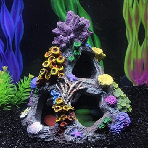 Орнаменти за уредување на резервоарот за риба од лемал, аквариум украси риби и ракчиња засолништа за живеалишта смола шуплива корална
