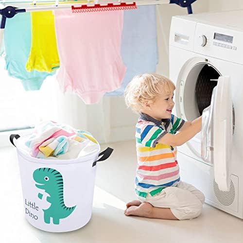 Симпатична мала алишта за перење на дино го спречува хонорарниот круг со рачки што може да се сруши облека за облека за облека за дневна соба и складирање на играчк?