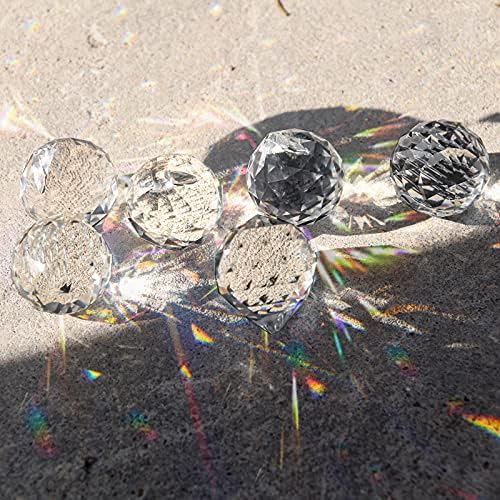 Merrynine 30mm/1.18 20pack Crystal Ball Prism Prism Sunshine Catcher Rainbow Winabow Pendants Maker, виси кристали призми за прозорци,