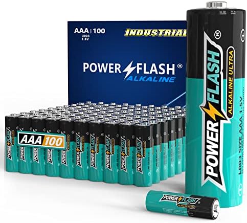 Енергетски блиц ААА батерии со свеж датум - 100 брои индустриски пакет - ултра долготрајно тројно алкална батерија
