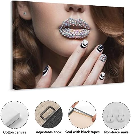 Модерна мода убавина постери за постери за нокти за усни салони за убавина салон за салони платно платно платно wallидни уметнички отпечатоци