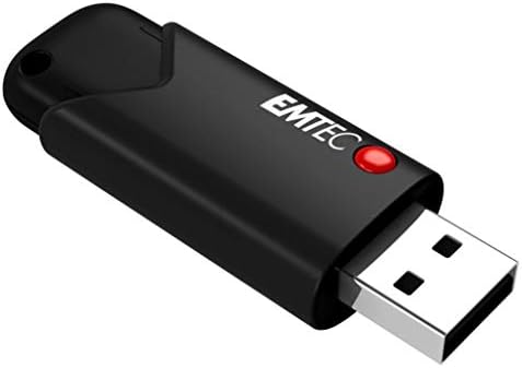 Emtec Кликнете Безбедна B120 USB 3.2 Флеш Диск 256 GB-енкрипција софтвер AES 256 - читање брзина 100 MB/s-Црна