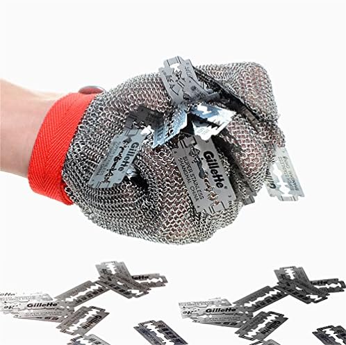 Inf-Pay 304L четкана од не'рѓосувачки челик решетка отпорен на ланец на ракавици кујнски месар за безбедност на ракавици 1 парчиња
