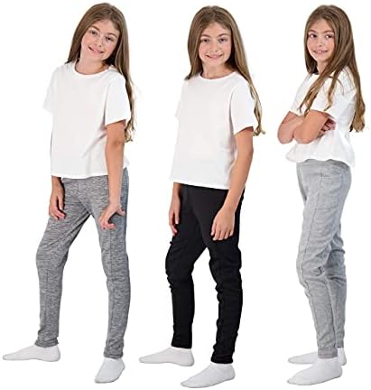 Облека за тренинзи со 3-пакети за девојчиња со мода за вежбање за деца атлетски спортови
