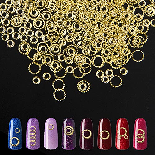 2000 Парчиња Златни Уметнички Шарм За Нокти, Метални Столпчиња Во Форма На Круг, 3мм и 5мм налепници За Нокти За жени Девојки