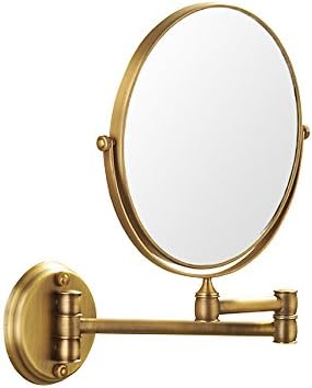 ДВ&засилувач;HX Бања Шминка Огледало, Бакар 8инч Ѕид Монтирани Двострани Вртливи Продолжување Шминка Огледало-А